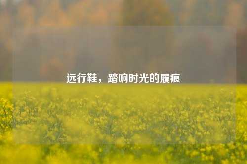 远行鞋,踏响时光的履痕