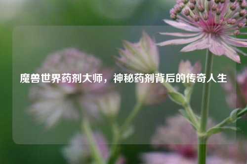 魔兽世界药剂大师，神秘药剂背后的传奇人生