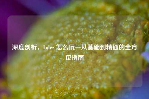 深度剖析，Lolez 怎么玩—从基础到精通的全方位指南