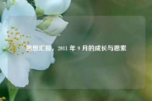 思想汇报，2011 年 9 月的成长与思索