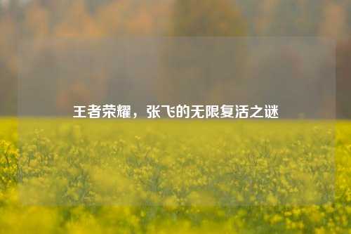 王者荣耀,张飞的无限复活之谜