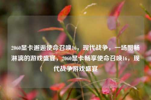 2060显卡邂逅使命召唤16，现代战争，一场酣畅淋漓的游戏盛宴，2060显卡畅享使命召唤16，现代战争游戏盛宴